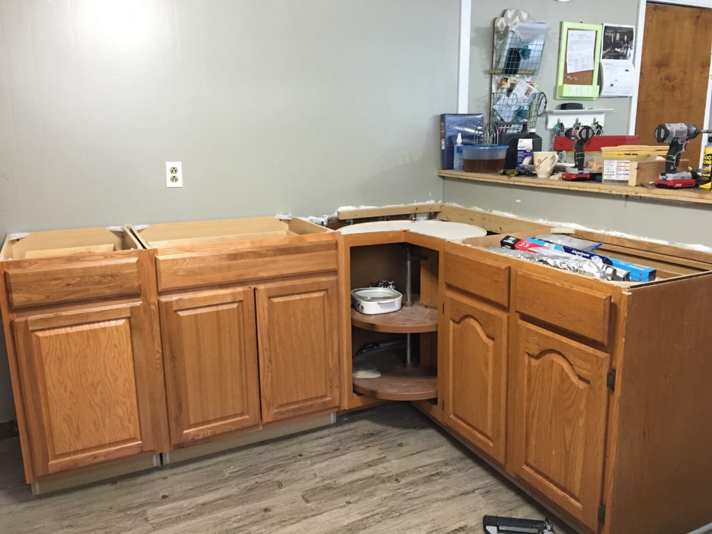 Extend kitchen cabinet and countertop 