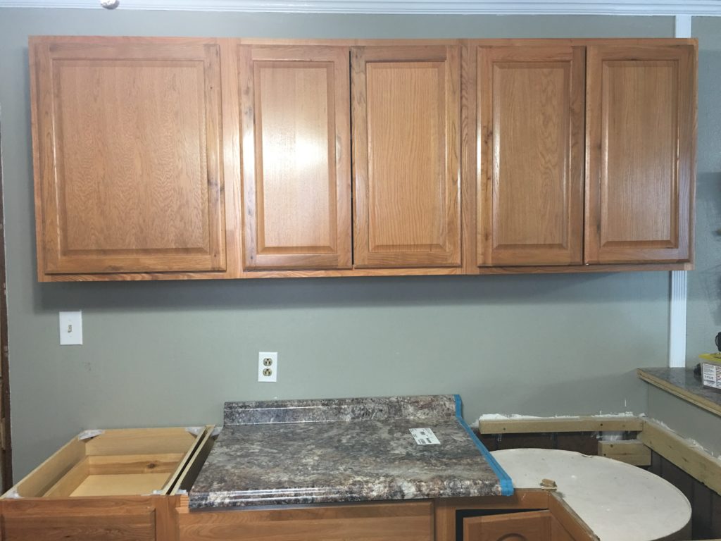 Extend kitchen cabinet and countertop 